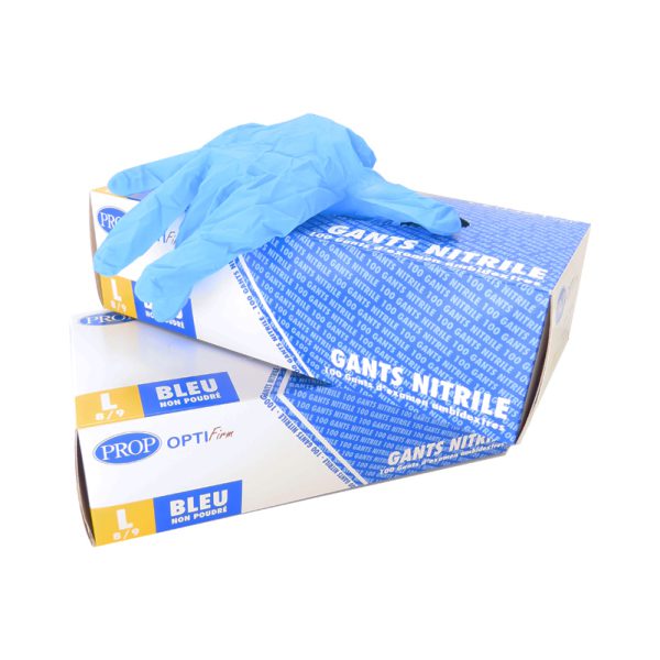Gants nitrile taille L - FG229BL - 08077